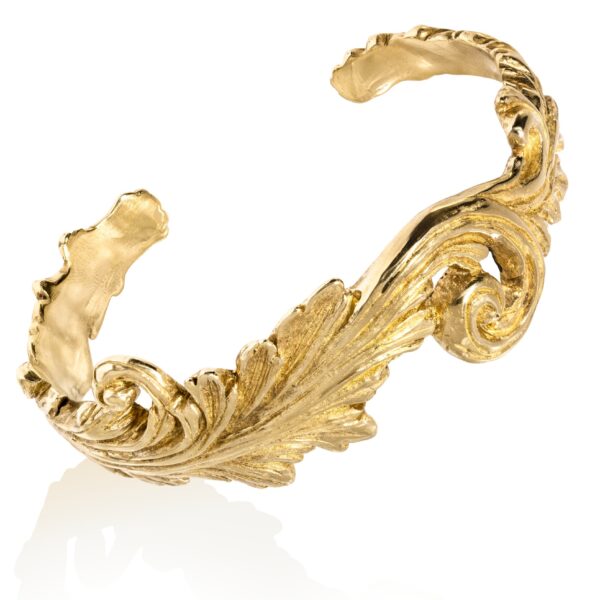 Bronze Acanto Bracelet - handcrafted acanthus leaf cuff by Marco de Luca